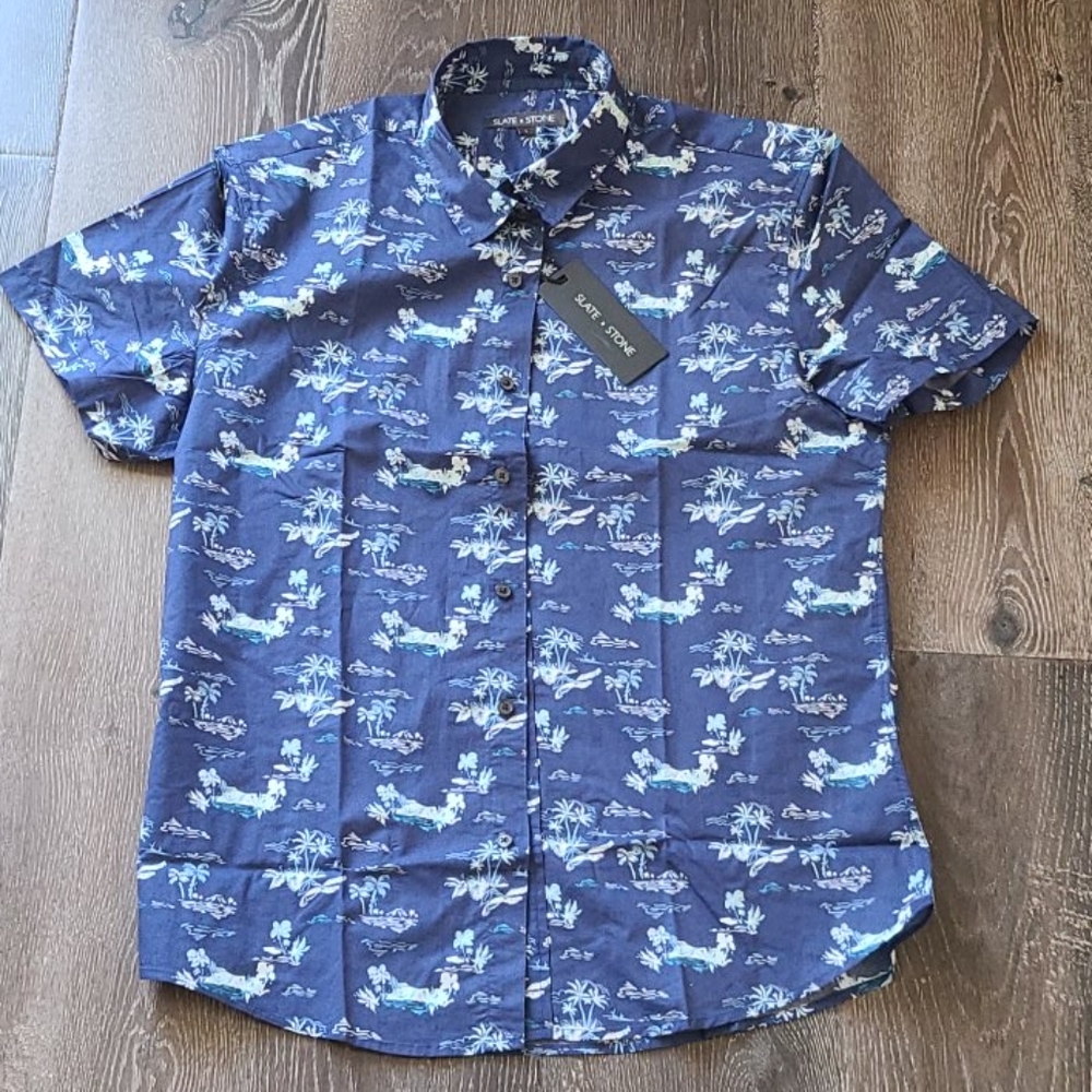 NWT Slate & Stone Bates Point Collar Shirt